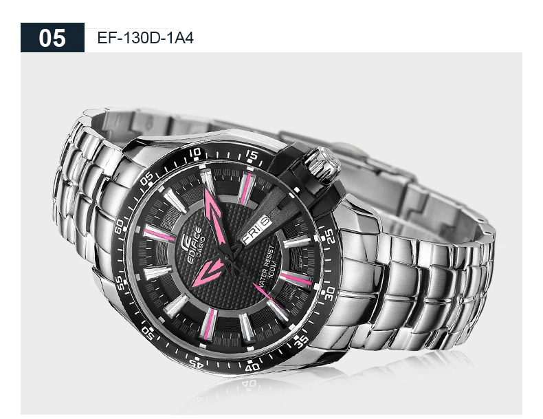 Casio Edifice часы кварцевые наручные часы Бизнес Мужские часы топ модный бренд настольные часы EF-129D-1A Relogio Masculino подарочная коробка