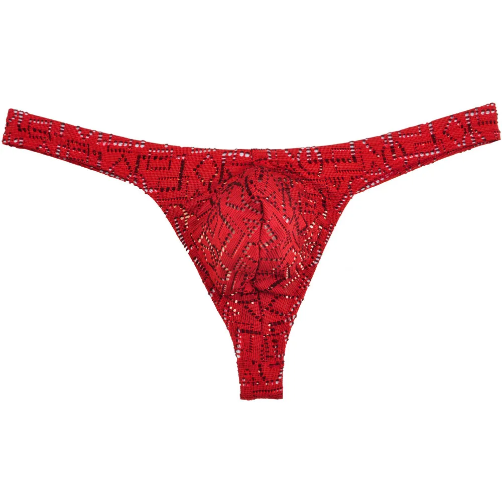 Бикини Self Design мужские стринги нижнее белье жаккардовые с выступающим мешочком