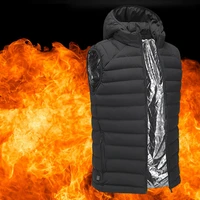 2018 new outdoor hooded electric heated vest men women warm usb infrared heating jacket hiking fishing riding motor waistcoat
