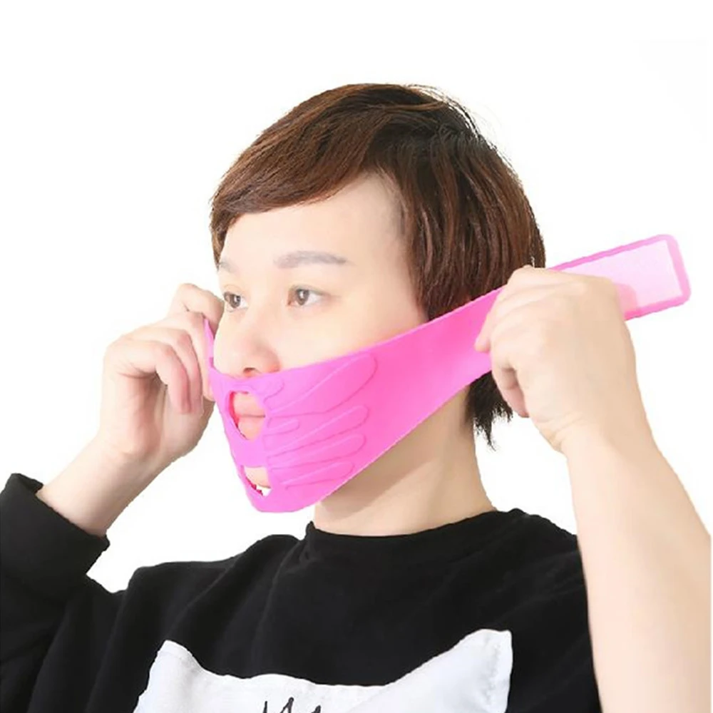 Новая силиконовая маска для похудения лица с треугольным вырезом 3D против морщин