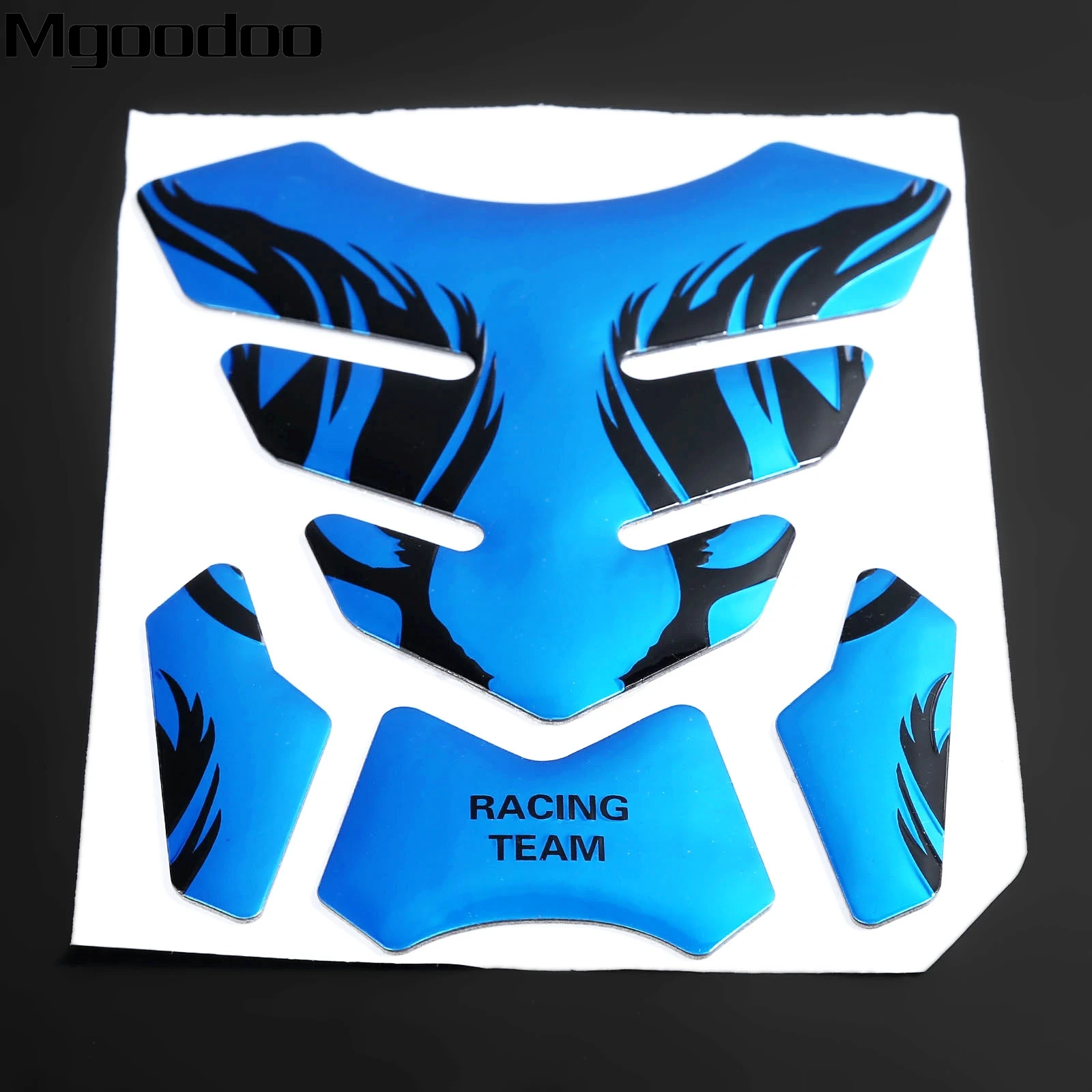Синяя мотоциклетная 3d наклейка на бак топлива и масла защитная универсальная
