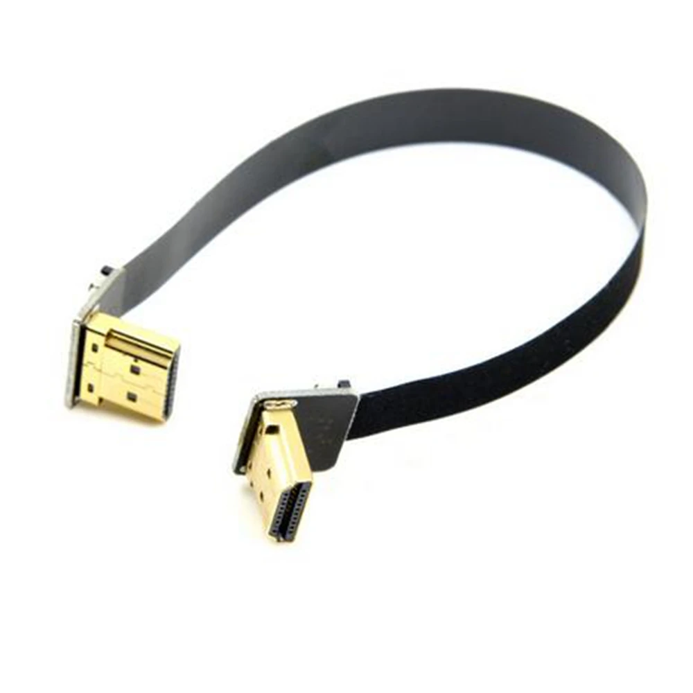 100 шт 0,2 м FPV двойной Угловой 90 градусов HDMI Тип папа-папа HDTV FPC плоский кабель для мультикоптера аэрофотосъемки 10 см