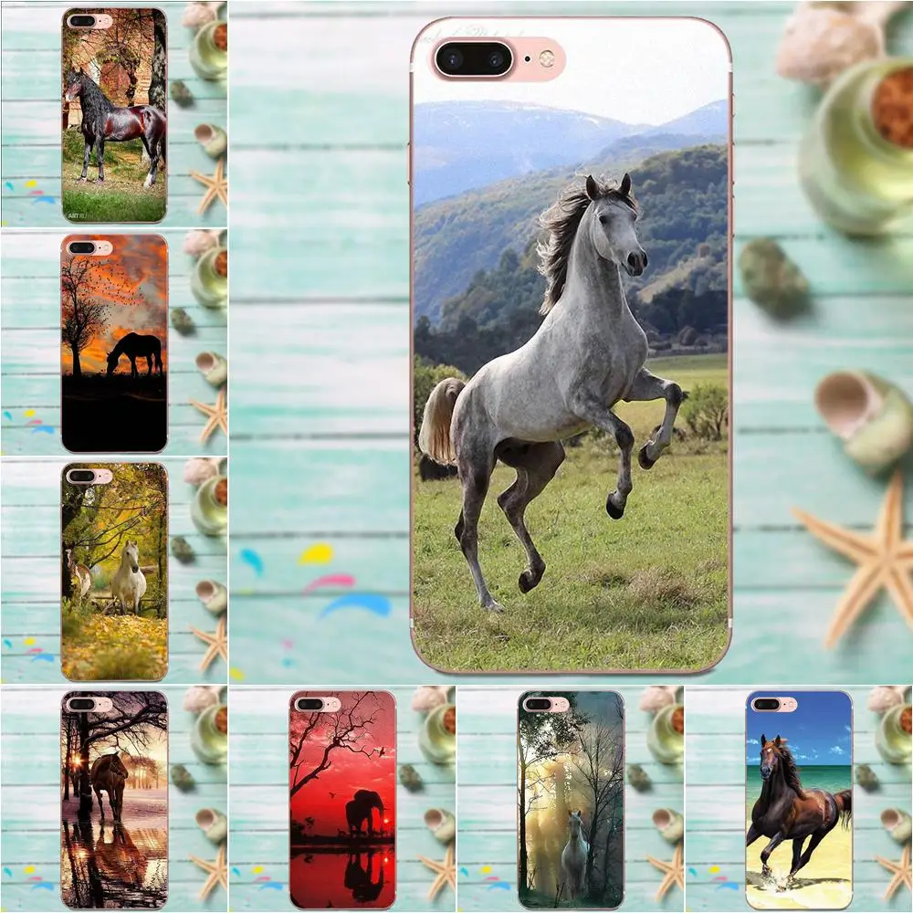 Закат лошадь дерево птицы для Galaxy J1 J2 J3 J330 J4 J5 J6 J7 J730 J8 2015 2016 2017 2018 мини Pro ТПУ
