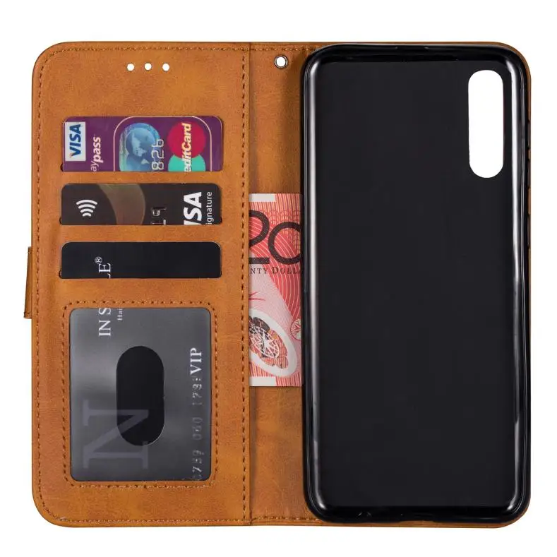 Для samsung Galaxy A10 A20 A20e A30 A40 A50 A70 Чехол Премиум Натуральная кожа на молнии кошелек слот для карт ремешок флип чехол сумка
