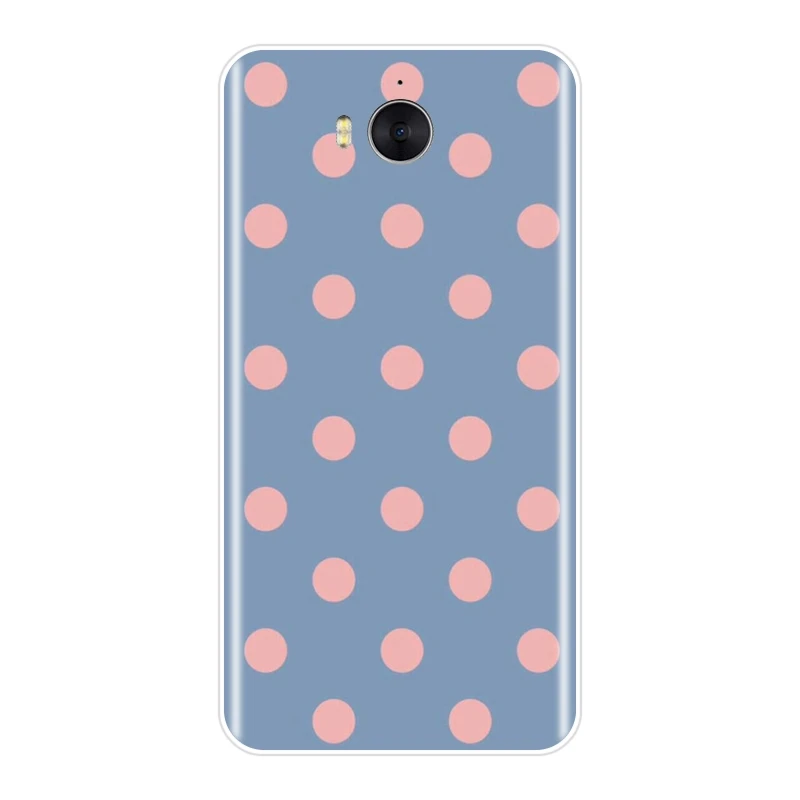 Задняя крышка для huawei Y3 Y5 Y6 II Y7 2017 Pro силиконовый мягкий чехол телефона в горошек с