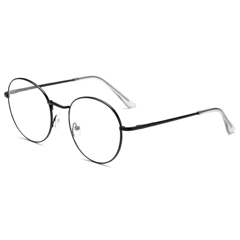 Black Myopia 4.0 Seemfly очки для близорукости Модные женские и мужские ультралегкие круглые металлические оправы с градусом-1-1,5-2,0-2,5-3,0-3,5-4,0 - Цвет оправы: Black Myopia 4.0
