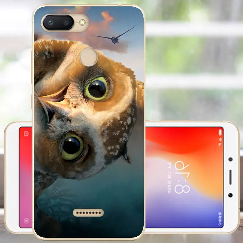Защитный чехол FANATU для Xiaomi Redmi 6, мягкий силиконовый чехол с милым принтом, бампер для Redmi 6, чехол 5,45, чехол для Xiomi Redmi 6, чехол для телефона