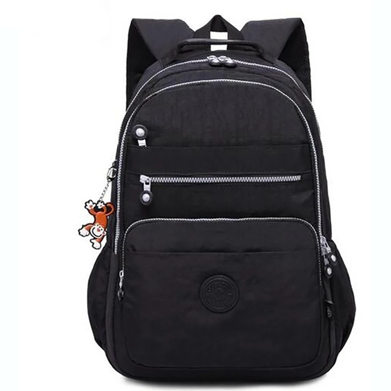 Black TEGAOTE школьный женский рюкзак, Mochila женские рюкзаки Водонепроницаемая нейлоновая сумка Повседневная дорожная сумка для ноутбука рюкзак для девочки-подростка - Цвет: Black