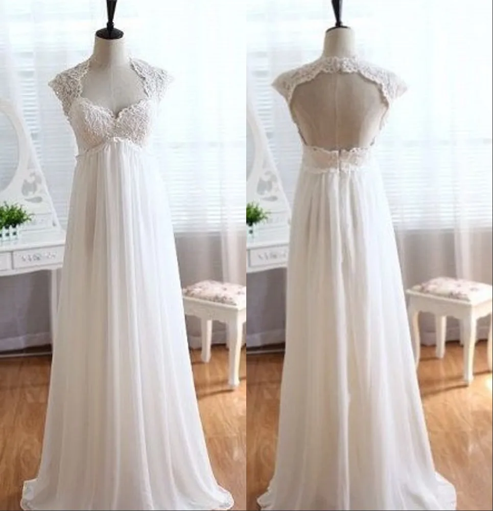 2017 Элегантные Простые Свадебные платья для беременных шифоновое пляжное платье