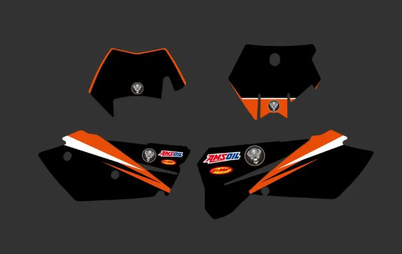 0267 оранжево-белая новая командная графика с подходящими фонами подходит для SXF MXC