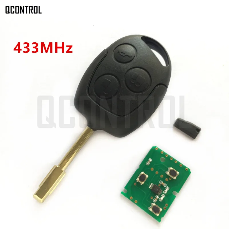 QCONTROL Car Remote Key Suit for Ford Fusion Focus Mondeo Fiesta Galaxy FO21 Blade 3 Buttons 433Mhz | Автомобили и мотоциклы