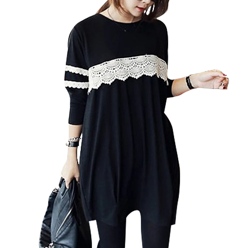 Модная одежда для беременных черное платье кормящих матерей грудного