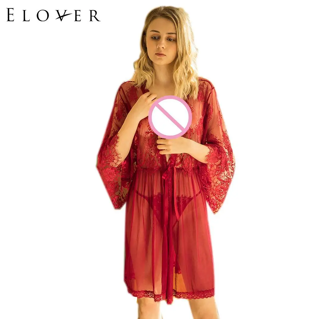 Elover Сексуальное нижнее Белье для сна женское Горячее Эротическое кружевное мини