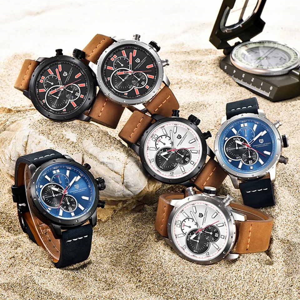 

PAGANI DESIGN Brand Men Chronograph Sport Watch Luxury Fashion Waterproof Military Quartz Wristwatch Clock Man Relogio Masculino