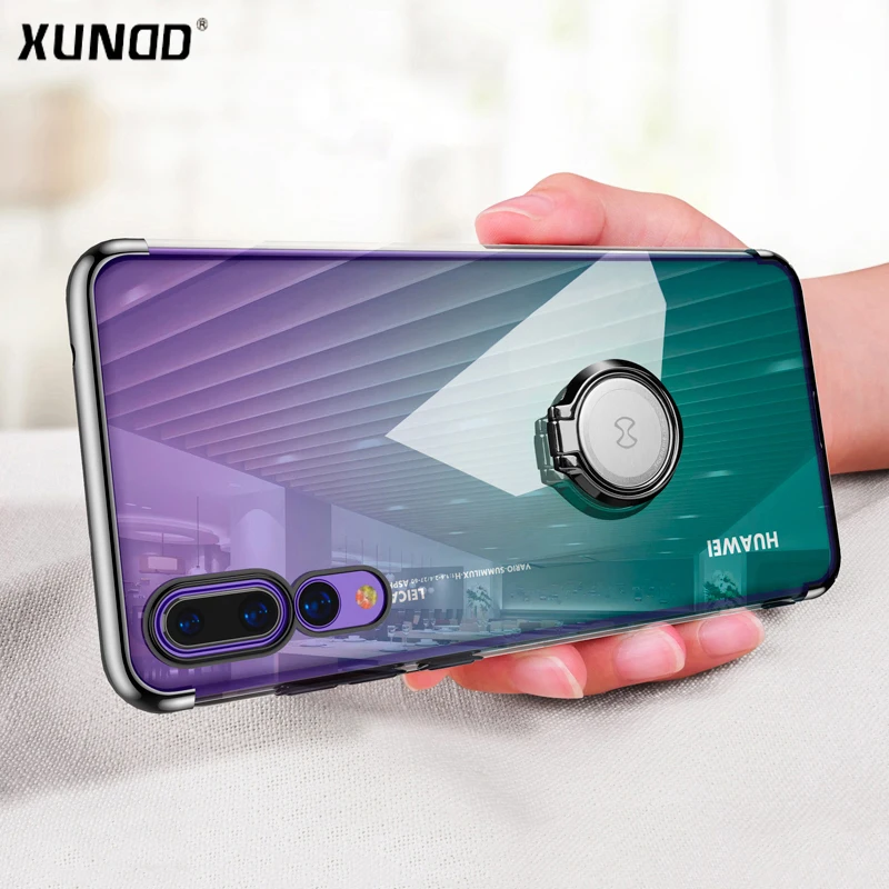 Роскошный прозрачный чехол Xundd для huawei P20 Pro P20 Lite(Nova 3E), Жесткий Чехол из поликарбоната для huawei P20 pro/P20, чехол с кольцом-держателем