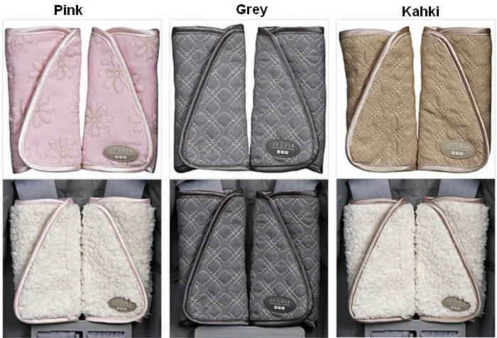 

Baby Stroller Seat Belt Shoulder Pads Cover for Car Safety Belt Autumn & Winter Double Use Reversible Strap Covers 2pcs/Pair