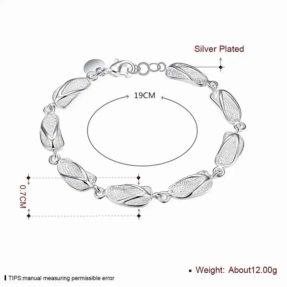 Лидер продаж Новинка Серебряные шлепанцы с полным покрытием мужские браслетом|men