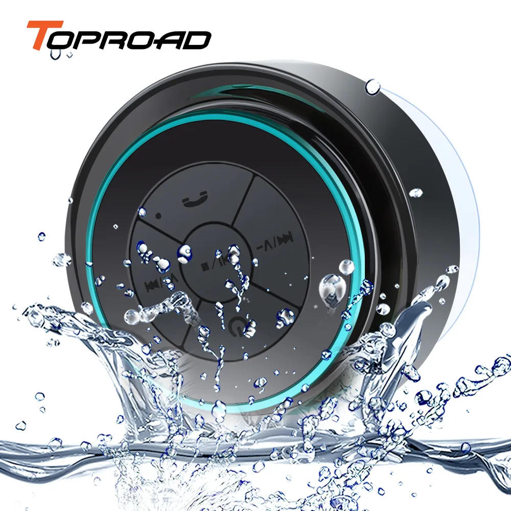 TOPROAD Водонепроницаемый Bluetooth динамик для душа hoparlor с присоской беспроводной
