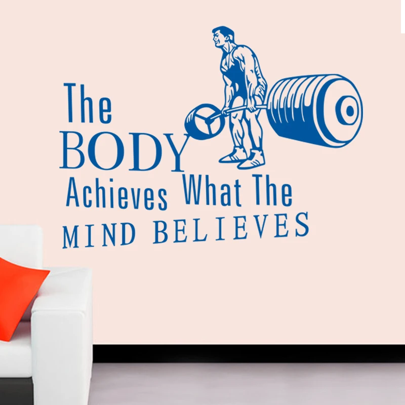 Автомобильная наклейка для бодибилдинга штанга постеры с именем мышц виниловая