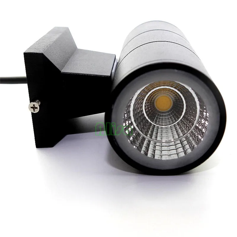 Высокое качество 14 Вт наружный светодиодный настенный светильник черный корпус