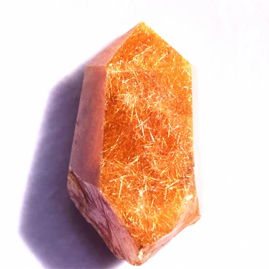 1 шт Прямая поставка редкая! Натуральная Медь волос рутилированный кварц