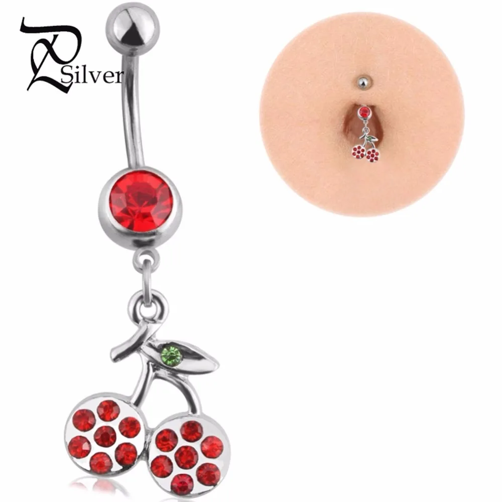 Новые творческие красный паук веселый Череп пупка пупочной кольцо пирсинг