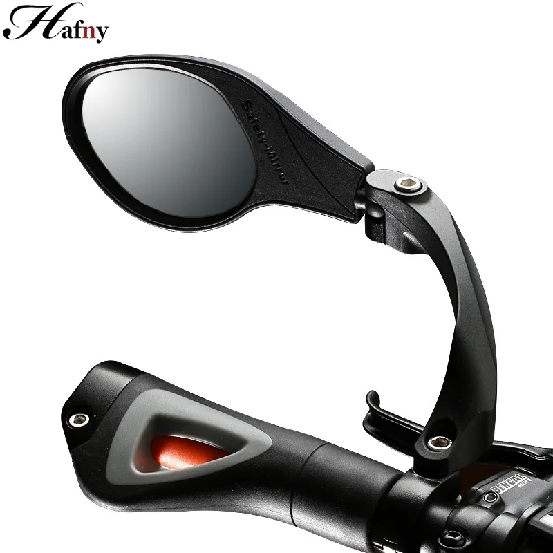 Hafny Bicycle Handlebar Side Safety Rearview Mirror Cycling Stainless Steel Len Blind Spot Mirrors MTB Flexible Rear View Mirror