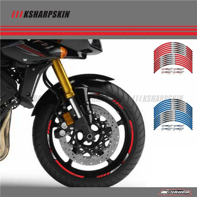 

Motorcycle Wheel Rim Decals Wheel Reflective Stickers Stripes For Yamaha FZ1