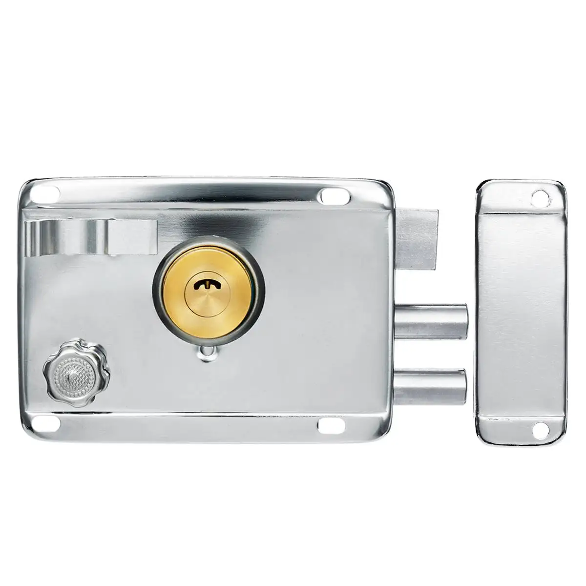 L with deadbolt Несколько страховых замков наружные железные Дверные Замки Безопасность Противоугонный замок деревянные ворота замок для дверного мебельного оборудования 4 типа - Цвет: L with deadbolt
