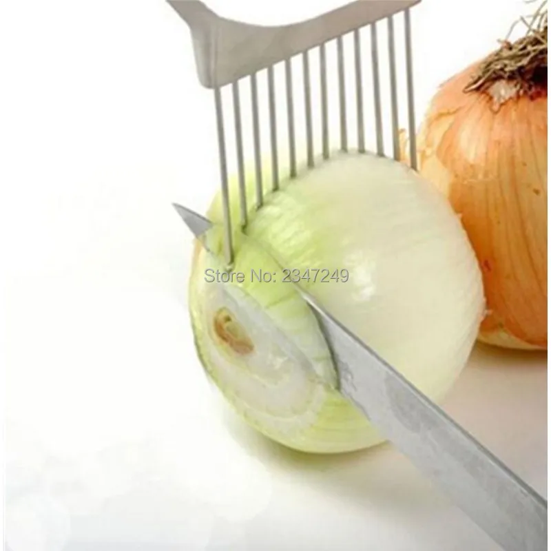 Kitchen Cooking Tool Onion Tomato Vegetable Slicer Cutting Aid Guide Holder Fruit Slicing Cutter Gadget kitchen accessories | Дом и сад