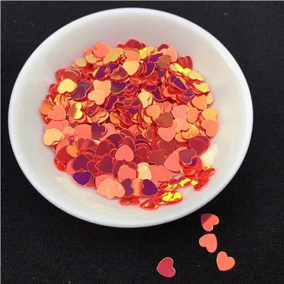 Melon Red 1 упаковка 3 мм 4 мм 6 мм сверкающие сердце свободные пайетками для ногтей, свадебные украшения конфетти, кристалл грязи аксессуары - Цвет: Melon Red