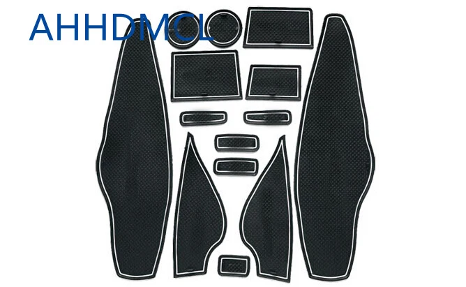 

Car Door Groove Mat Gate Slot Cup Armrest Storage Pad Mat For Peugeot 3008