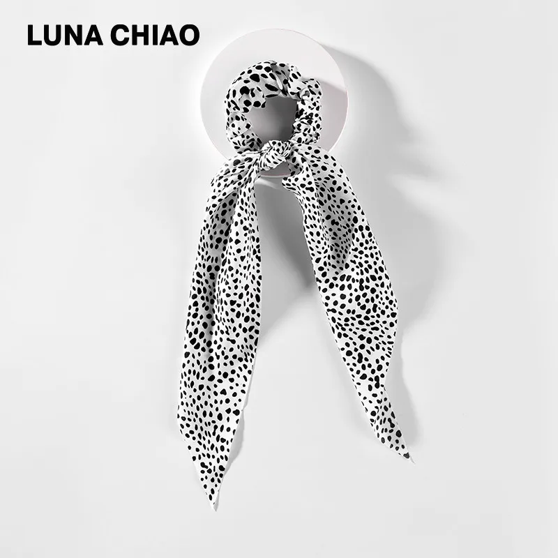 LUNA CHIAO, модные аксессуары для волос для женщин, змеиная кожа, Леопардовый принт, банданы, шарф, конский хвост, резинка для волос