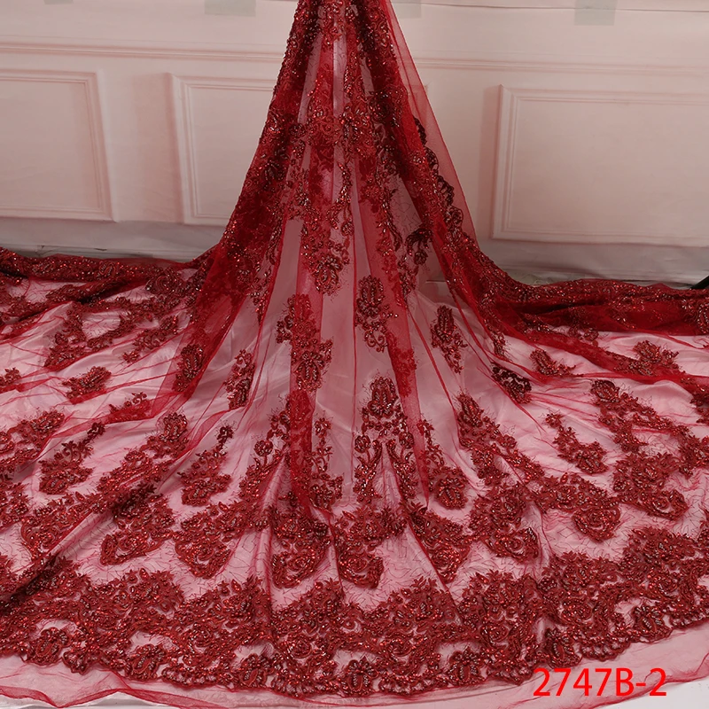 Африканская кружевная ткань 2019 высококачественный бисер с вышивкой нигерийская