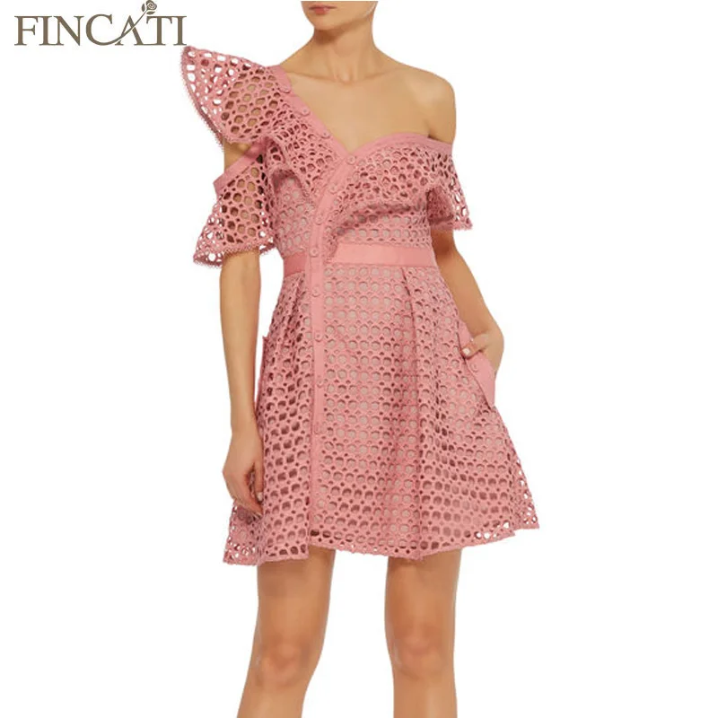 Женское платье весна лето 2017 кружевное мини с открытыми плечами и оборками|vestido de
