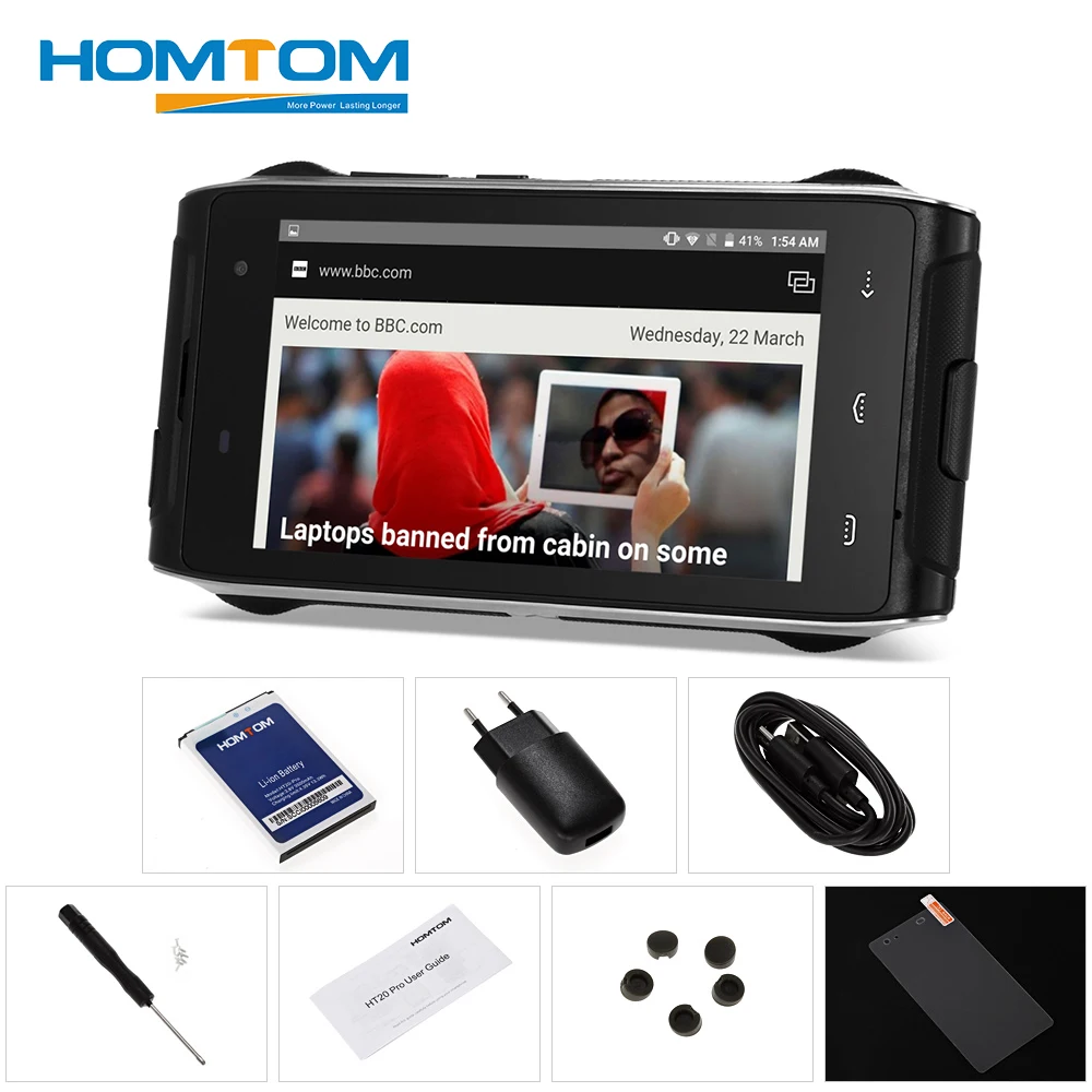 HOMTOM HT20 Pro 4 7 дюймов IP68 Водонепроницаемый Смартфон Android 6 0 MTK6753 Octa Core 1 3 ГГц ГБ + 32