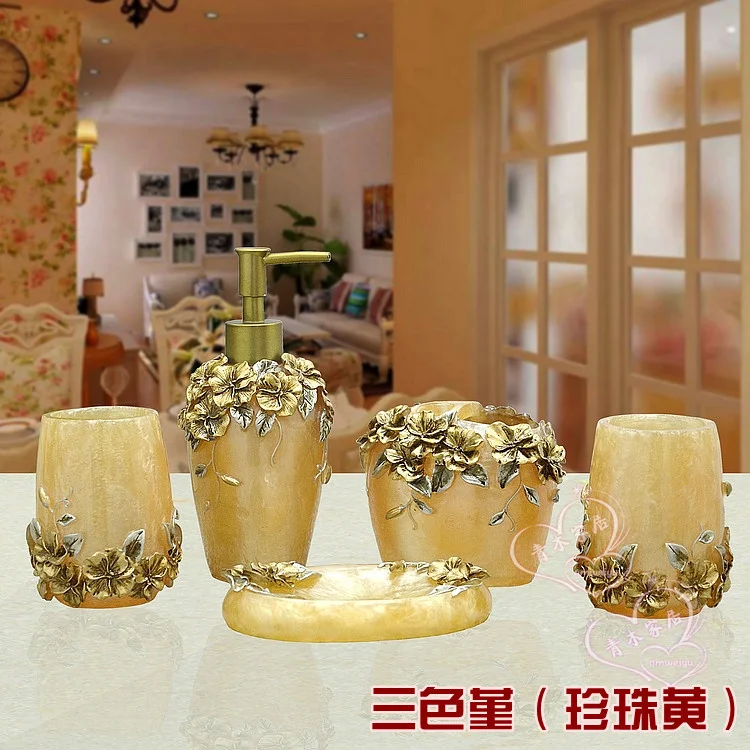 Набор аксессуаров для ванной комнаты в 4-х цветах | Дом и сад