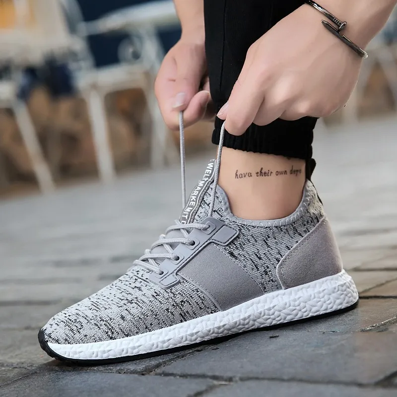 Loveontop/весенне-осенние мужские кроссовки Flyknit новые модные повседневные на