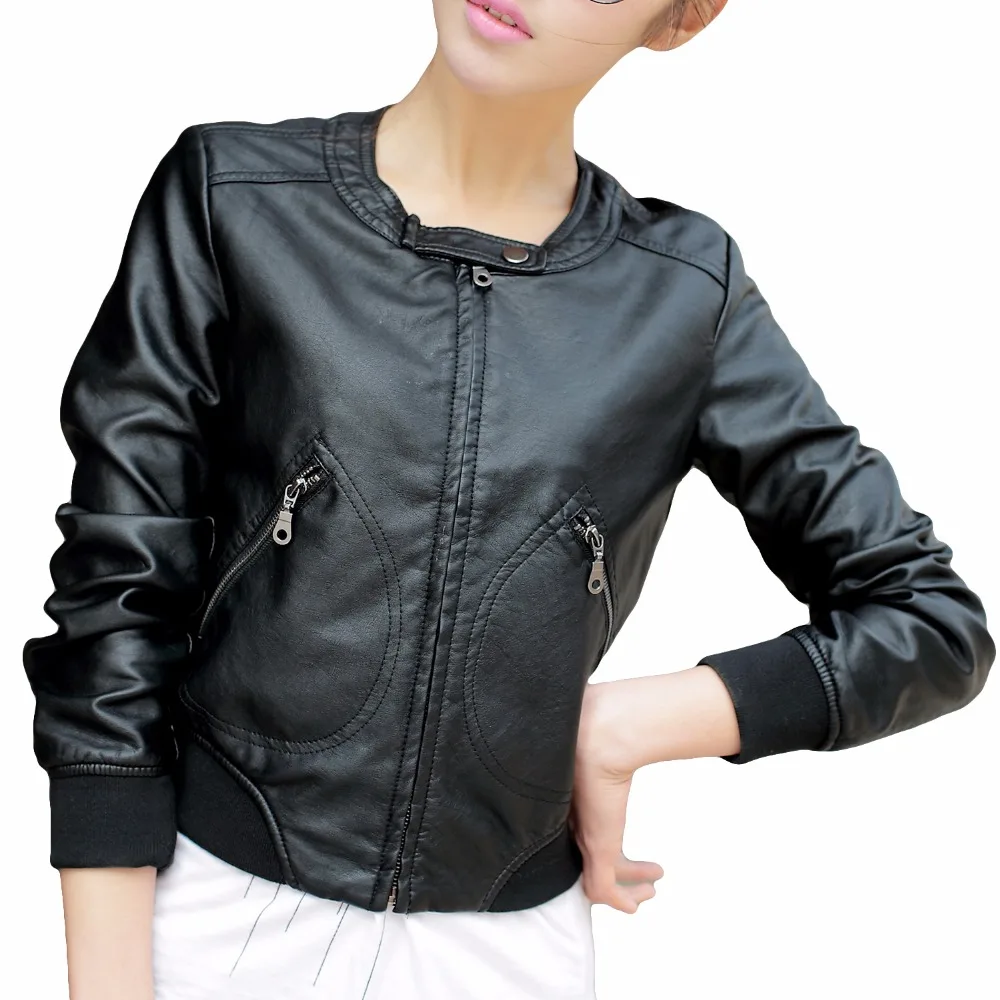 Коллекция Весна осень кожаные куртки женские. Кожаная верхняя одежда для женщин.