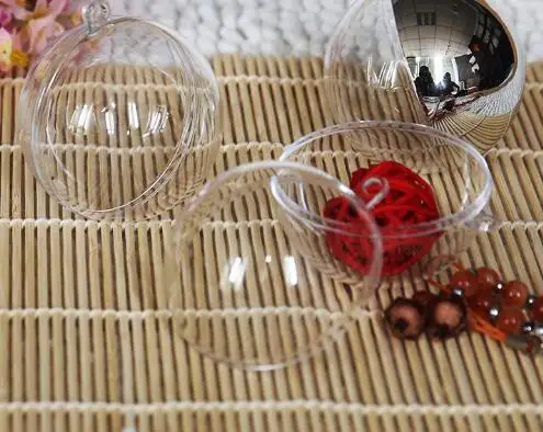 Пластиковый пустотелый шар для макарон диаметром 5 см Декоративная Прозрачная