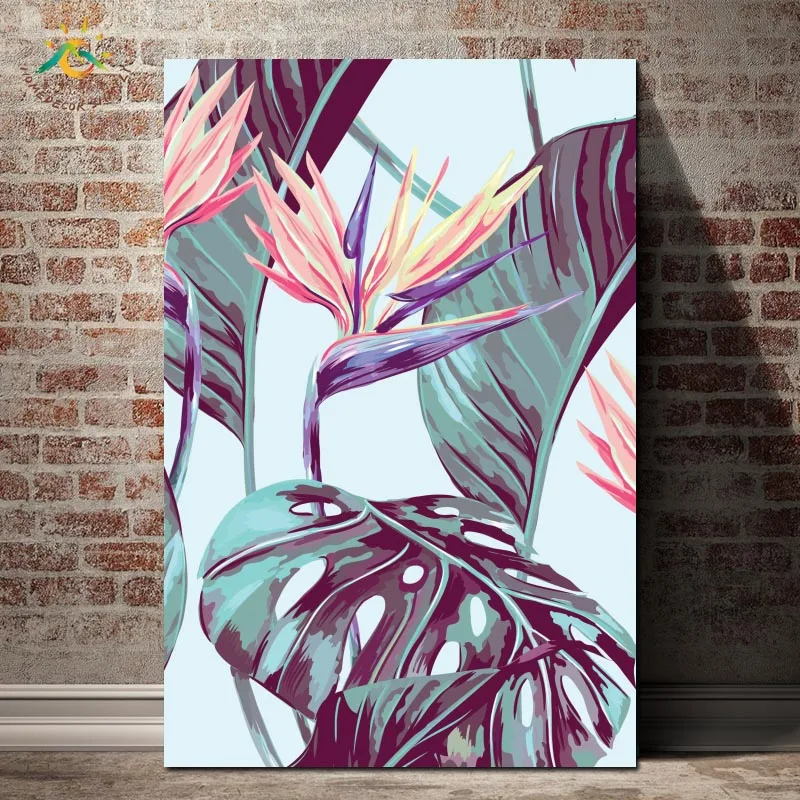 

Tropical Plants Design Canvas Art Painting Nordic Poster Home Decoration Posters And Prints Plant Pictures for Living Room