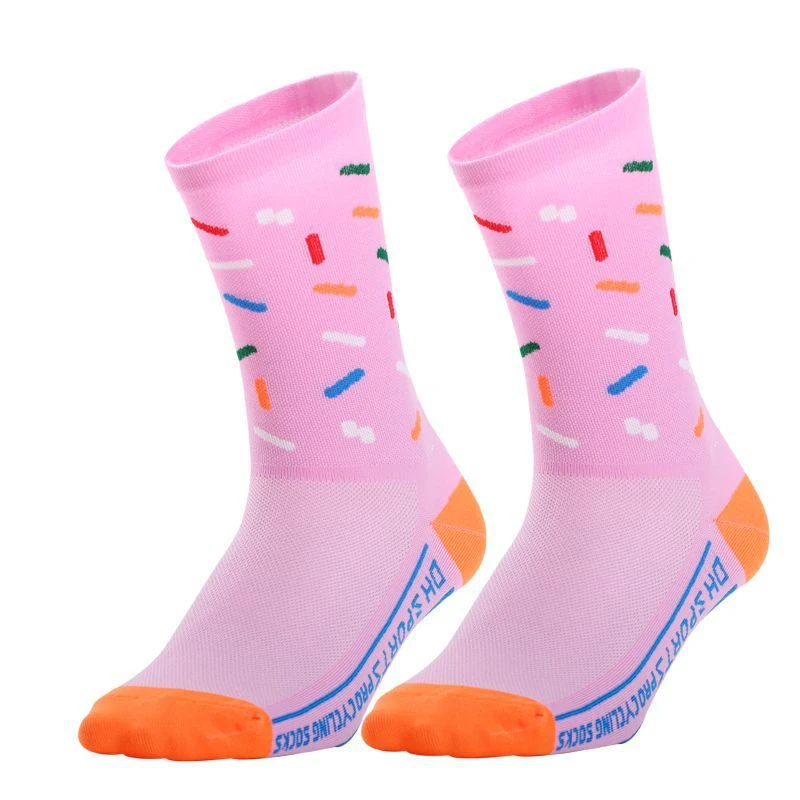 Pink WOSAWE спортивные носки для верховой езды, велосипедные носки до колена, профессиональные летние велосипедные дорожные велосипедные носки, беговые баскетбольные носки высокого качества - Цвет: Pink