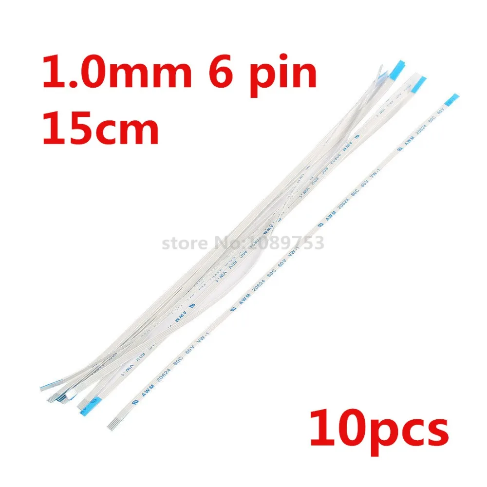 10 шт. AWM 20624 80C 60V 1 0 мм 6 Pin 150 6p 15 см FPC кабель обратной ленты|cable reversible|cable mmcable |