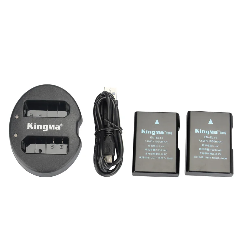 Kingma en-el14a EN-EL14 Батарея двойной (двойной) Зарядное устройство + для Nikon DF D5500 D5300 D3300