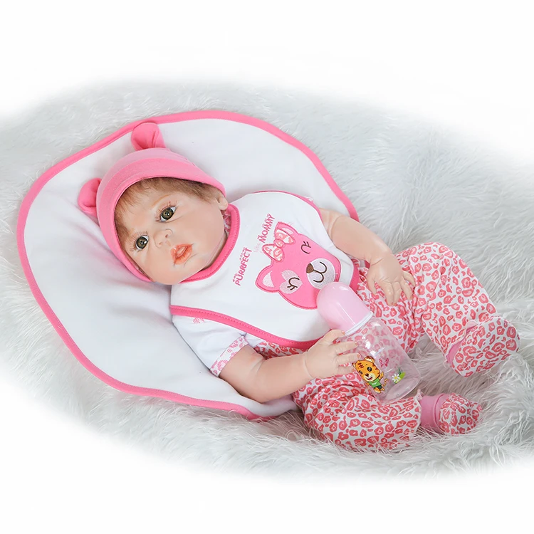 23 &quotFull тела силикона Reborn девушка куклы npk Брендовая детская подарок Bebe подарков