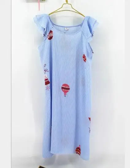 

Casual cartoon nightgowns women cute print nightshirt female sleeveless sexy nightwear night dress loose ladies sleep nighty