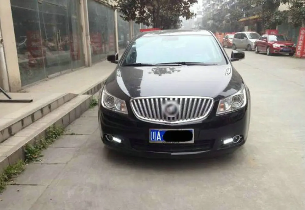 Автомобильный светодиодный дневной светильник для Buick Lacrosse 2010-2013, решетка бампера, дневной ходовой светильник DRL, противотуманный светильник, крышка