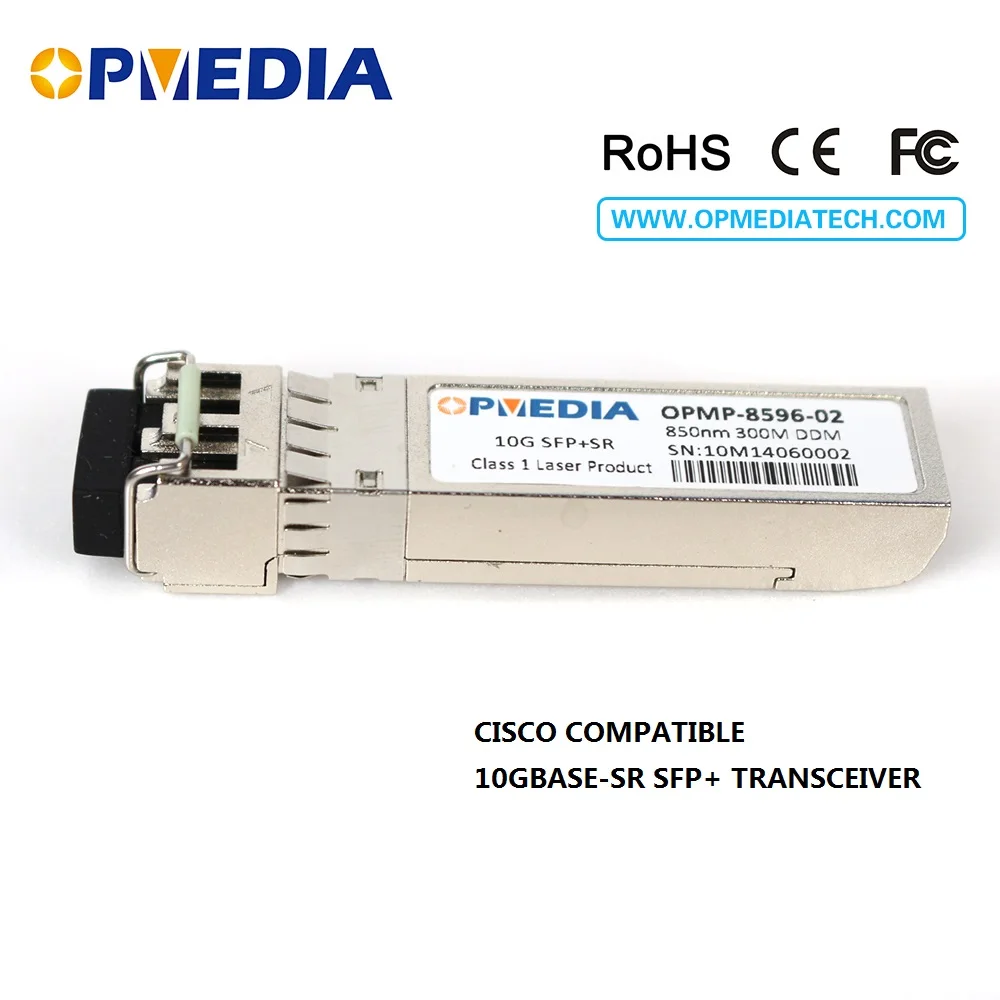 Compatible with Cisco 10GBASE-SR transceiver,10G 850nm 300m SFP+ optical module with duplex LC connector and DDM function ,MMF