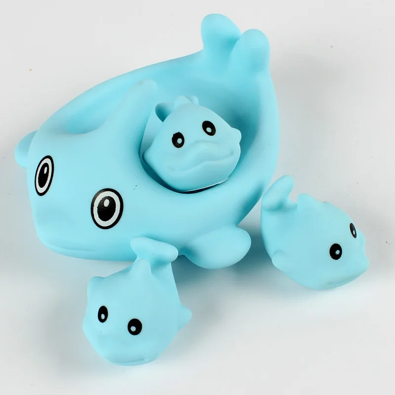 4 шт./лот Милая Мини Ванна дельфин плавающие резиновые игрушки для ванной