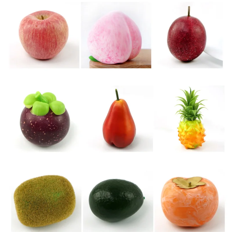Искусственные фрукты из пенопласта пластиковые яблоко банан модель детские